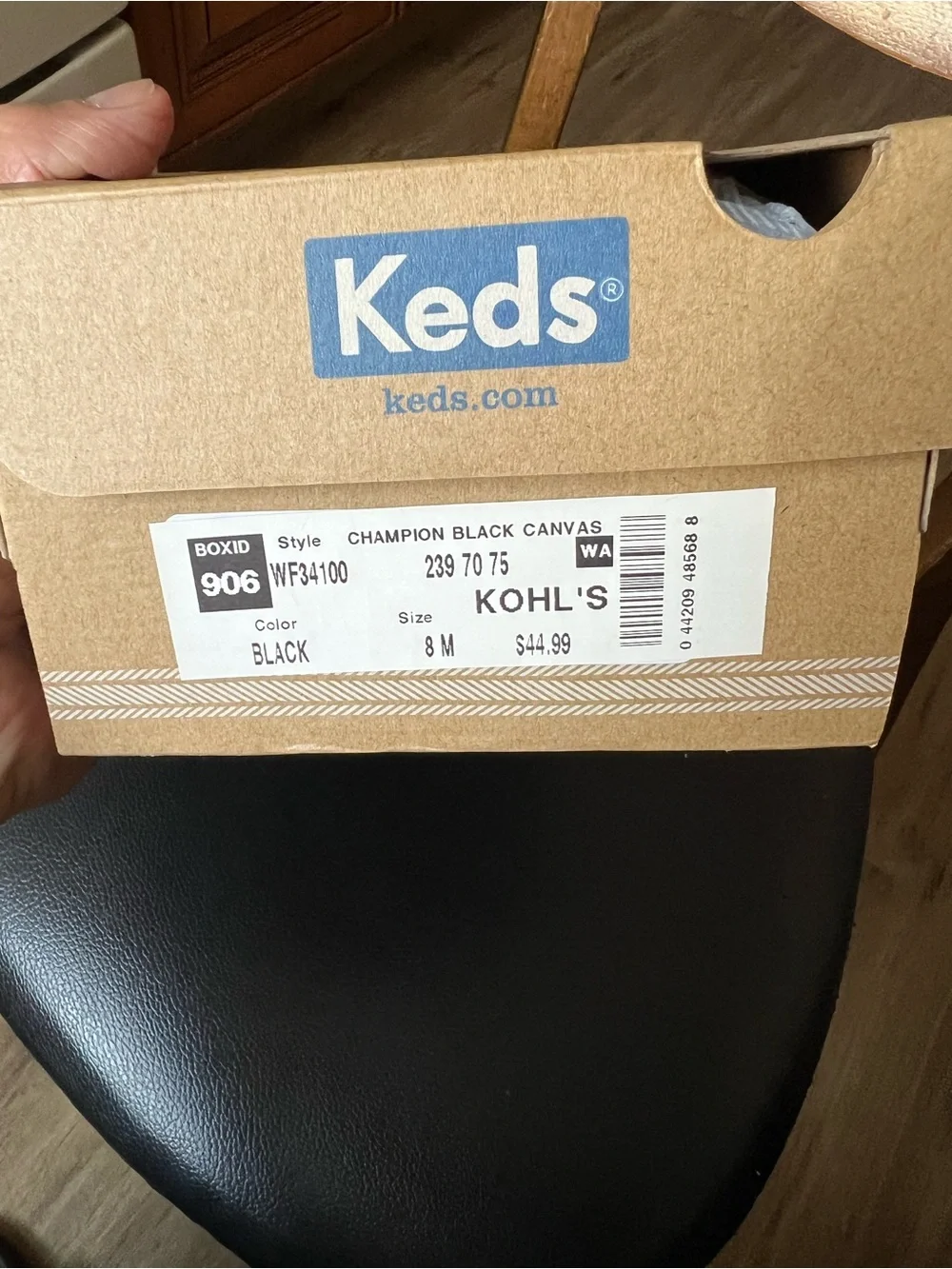 Keds Champion Originals Women’s Black Canvas Sneakers WF34100 NIB Size 8